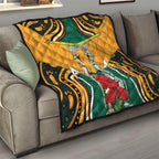 Australia Wallabies Rugby ANZAC Custom Quilt Poppy Soldier With Aboriginal Dots Art