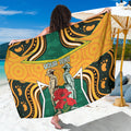 Australia Wallabies Rugby ANZAC Custom Sarong Poppy Soldier With Aboriginal Dots Art