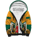 Australia Wallabies Rugby ANZAC Custom Sherpa Hoodie Poppy Soldier With Aboriginal Dots Art