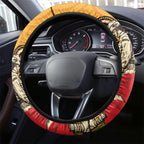 Australia Wallabies Rugby ANZAC Custom Steering Wheel Cover Poppy Soldier With Aboriginal Dots Art