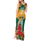 Australia Wallabies Rugby ANZAC Custom Tank Maxi Dress Poppy Soldier With Aboriginal Dots Art