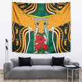 Australia Wallabies Rugby ANZAC Custom Tapestry Poppy Soldier With Aboriginal Dots Art