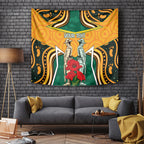 Australia Wallabies Rugby ANZAC Custom Tapestry Poppy Soldier With Aboriginal Dots Art