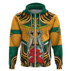Australia Wallabies Rugby ANZAC Custom Zip Hoodie Poppy Soldier With Aboriginal Dots Art