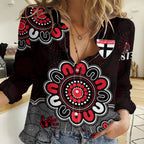 AFL St Kilda Saints 1873 Aboriginal Women Casual Shirt LT9