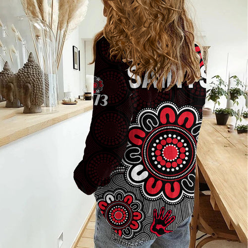 AFL St Kilda Saints 1873 Aboriginal Women Casual Shirt LT9