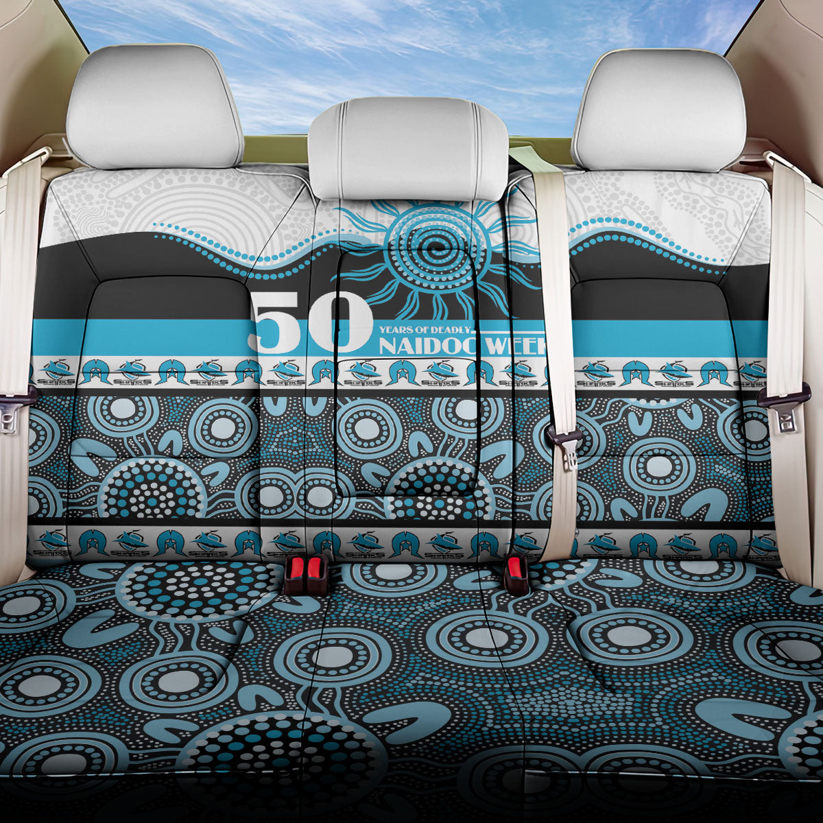 Sharks NAIDOC Week Back Car Seat Cover Aboriginal Torres Strait Islanders Vibe