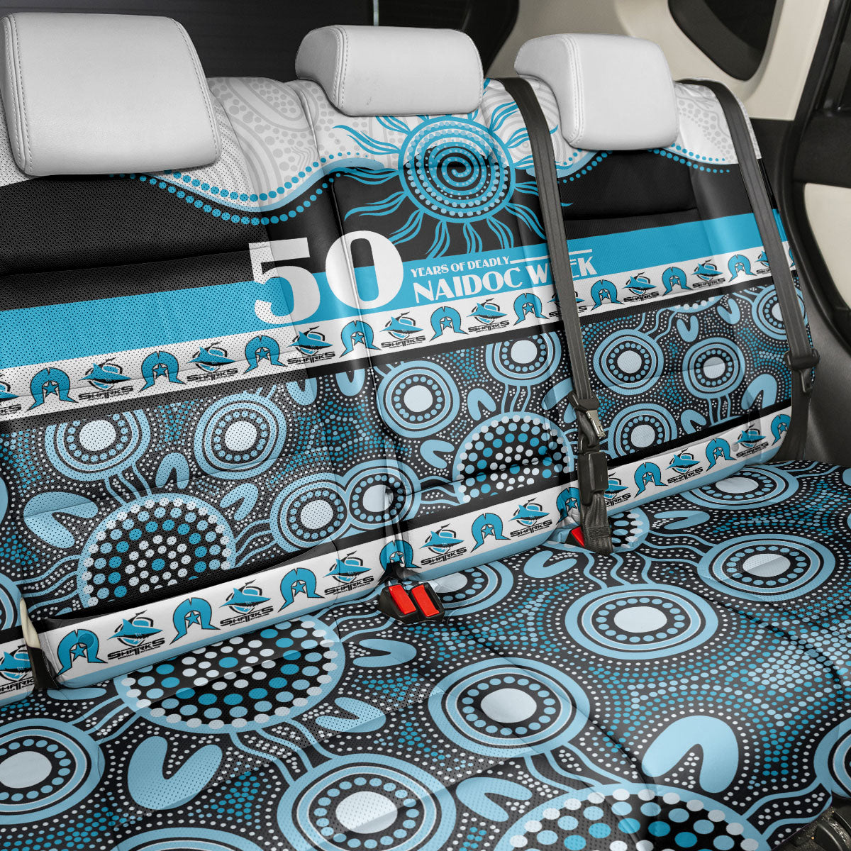 Sharks NAIDOC Week Back Car Seat Cover Aboriginal Torres Strait Islanders Vibe