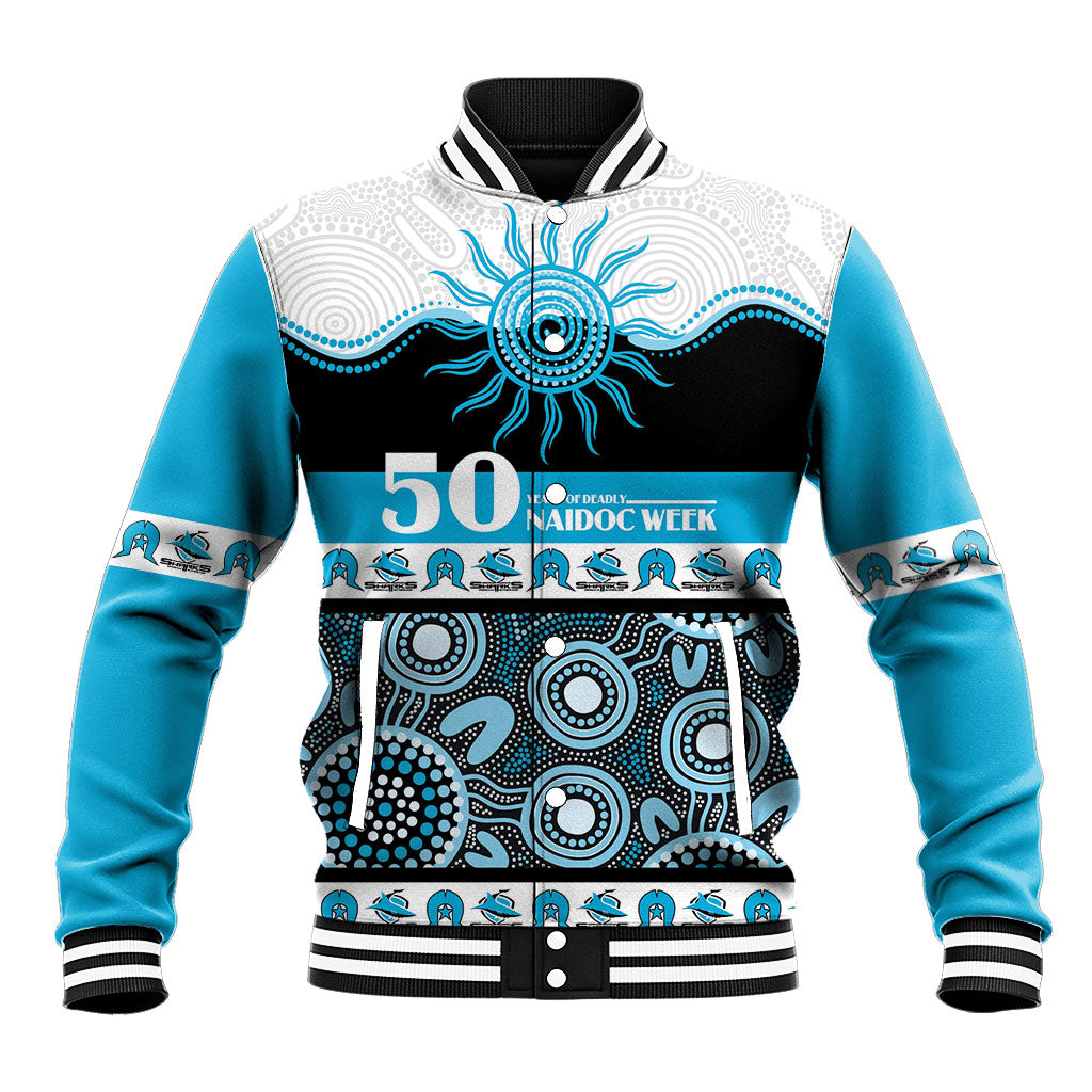 Sharks NAIDOC Week Personalised Baseball Jacket Aboriginal Torres Strait Islanders Vibe