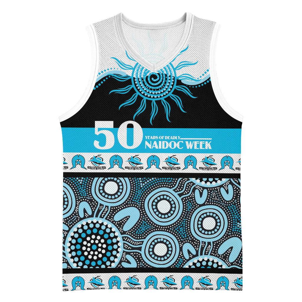 Sharks NAIDOC Week Personalised Basketball Jersey Aboriginal Torres Strait Islanders Vibe