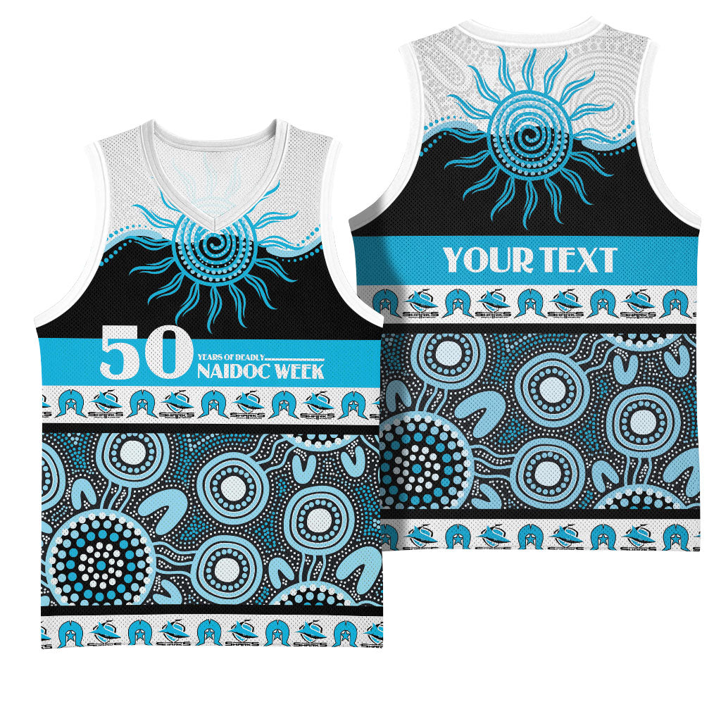 Sharks NAIDOC Week Personalised Basketball Jersey Aboriginal Torres Strait Islanders Vibe