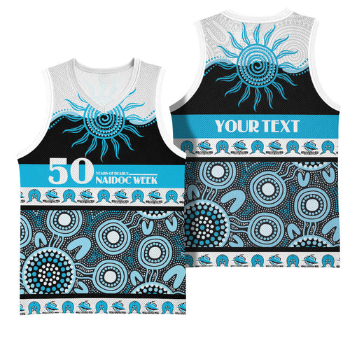 Sharks NAIDOC Week Personalised Basketball Jersey Aboriginal Torres Strait Islanders Vibe