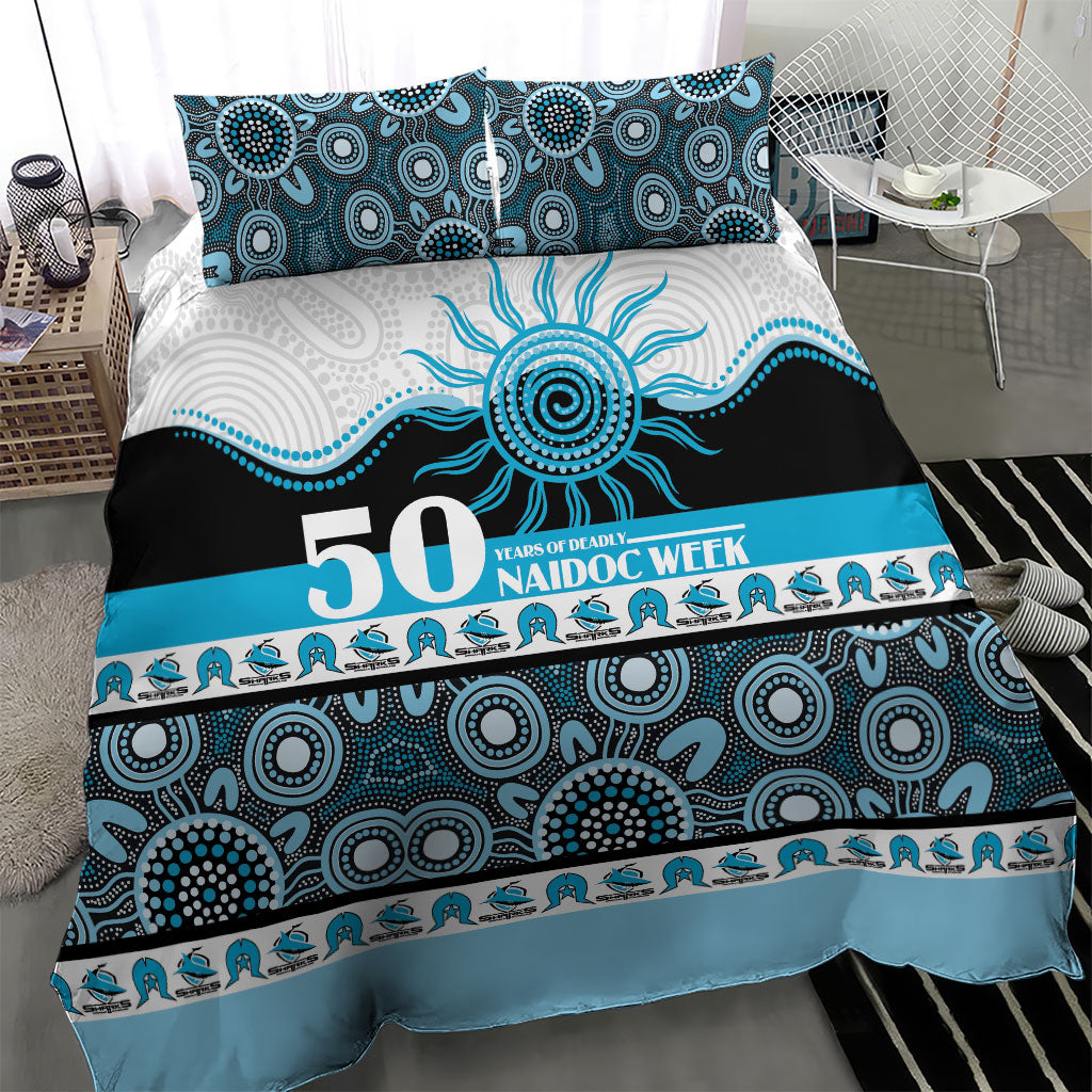 Sharks NAIDOC Week Bedding Set Aboriginal Torres Strait Islanders Vibe