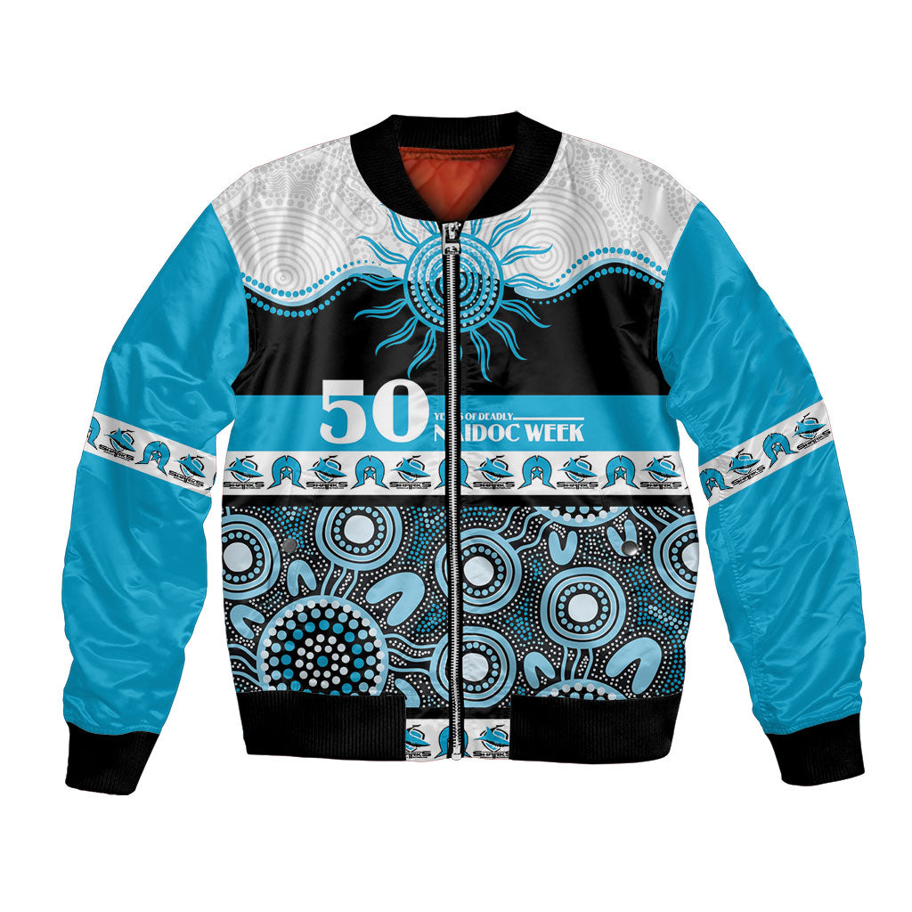 Sharks NAIDOC Week Personalised Bomber Jacket Aboriginal Torres Strait Islanders Vibe