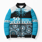Sharks NAIDOC Week Personalised Bomber Puffer Jacket Aboriginal Torres Strait Islanders Vibe