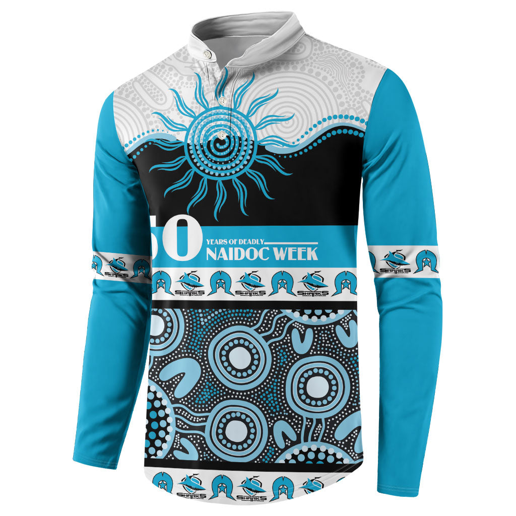 Sharks NAIDOC Week Personalised Button Sweatshirt Aboriginal Torres Strait Islanders Vibe