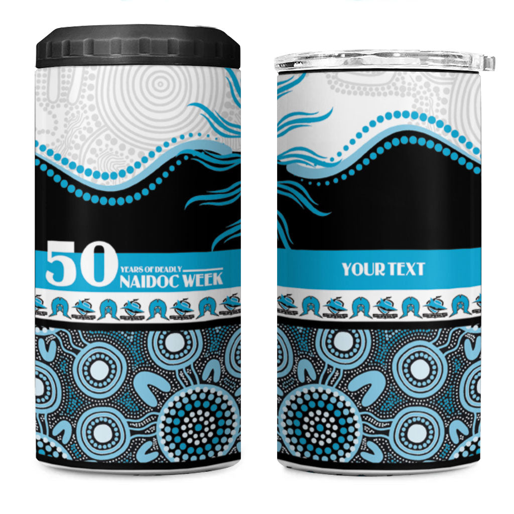 Sharks NAIDOC Week Personalised 4 in 1 Can Cooler Tumbler Aboriginal Torres Strait Islanders Vibe