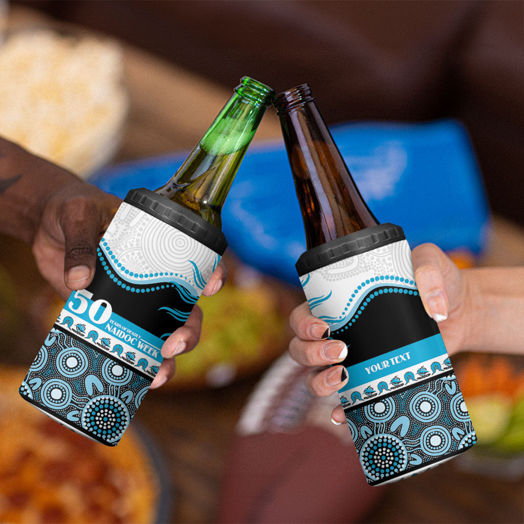 Sharks NAIDOC Week Personalised 4 in 1 Can Cooler Tumbler Aboriginal Torres Strait Islanders Vibe