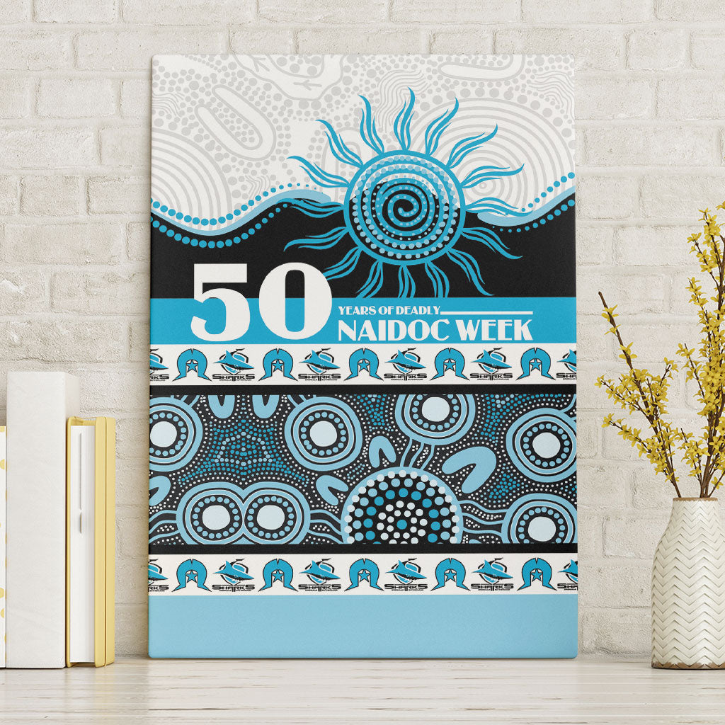 Sharks NAIDOC Week Canvas Wall Art Aboriginal Torres Strait Islanders Vibe