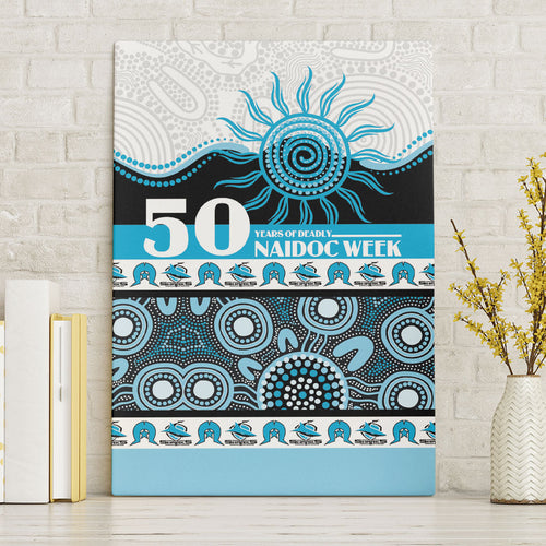 Sharks NAIDOC Week Canvas Wall Art Aboriginal Torres Strait Islanders Vibe