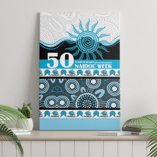 Sharks NAIDOC Week Canvas Wall Art Aboriginal Torres Strait Islanders Vibe