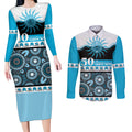 Sharks NAIDOC Week Personalised Couples Matching Long Sleeve Bodycon Dress and Long Sleeve Button Shirt Aboriginal Torres Strait Islanders Vibe