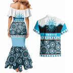 Sharks NAIDOC Week Personalised Couples Matching Mermaid Dress and Hawaiian Shirt Aboriginal Torres Strait Islanders Vibe
