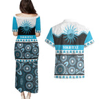 Sharks NAIDOC Week Personalised Couples Matching Puletasi and Hawaiian Shirt Aboriginal Torres Strait Islanders Vibe