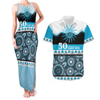 Sharks NAIDOC Week Personalised Couples Matching Tank Maxi Dress and Hawaiian Shirt Aboriginal Torres Strait Islanders Vibe
