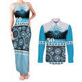 Sharks NAIDOC Week Personalised Couples Matching Tank Maxi Dress and Long Sleeve Button Shirt Aboriginal Torres Strait Islanders Vibe