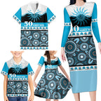 Sharks NAIDOC Week Personalised Family Matching Long Sleeve Bodycon Dress and Hawaiian Shirt Aboriginal Torres Strait Islanders Vibe