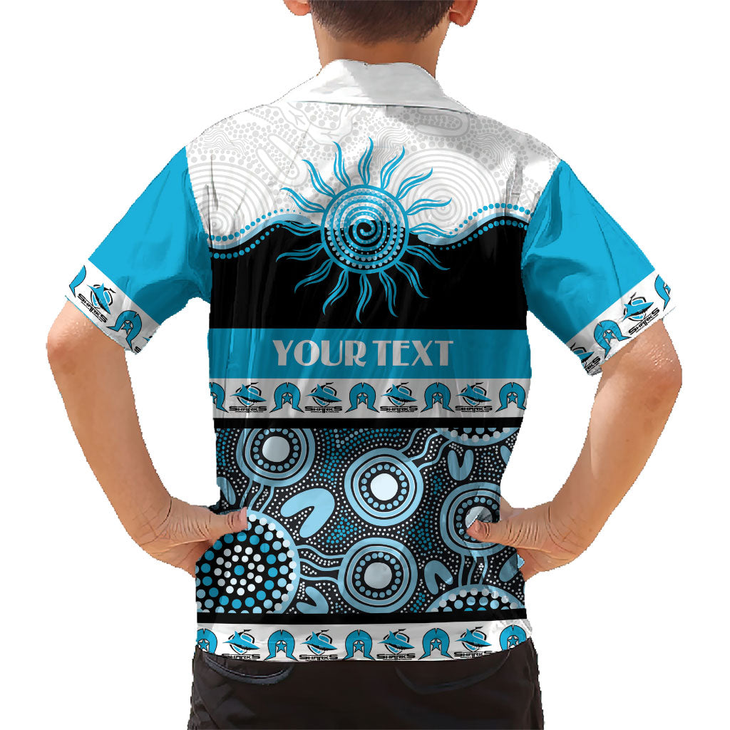 Sharks NAIDOC Week Personalised Family Matching Short Sleeve Bodycon Dress and Hawaiian Shirt Aboriginal Torres Strait Islanders Vibe