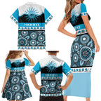 Sharks NAIDOC Week Personalised Family Matching Short Sleeve Bodycon Dress and Hawaiian Shirt Aboriginal Torres Strait Islanders Vibe