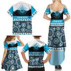 Sharks NAIDOC Week Personalised Family Matching Summer Maxi Dress and Hawaiian Shirt Aboriginal Torres Strait Islanders Vibe