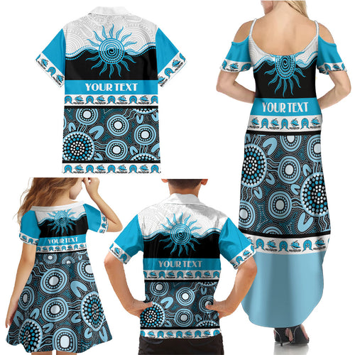 Sharks NAIDOC Week Personalised Family Matching Summer Maxi Dress and Hawaiian Shirt Aboriginal Torres Strait Islanders Vibe