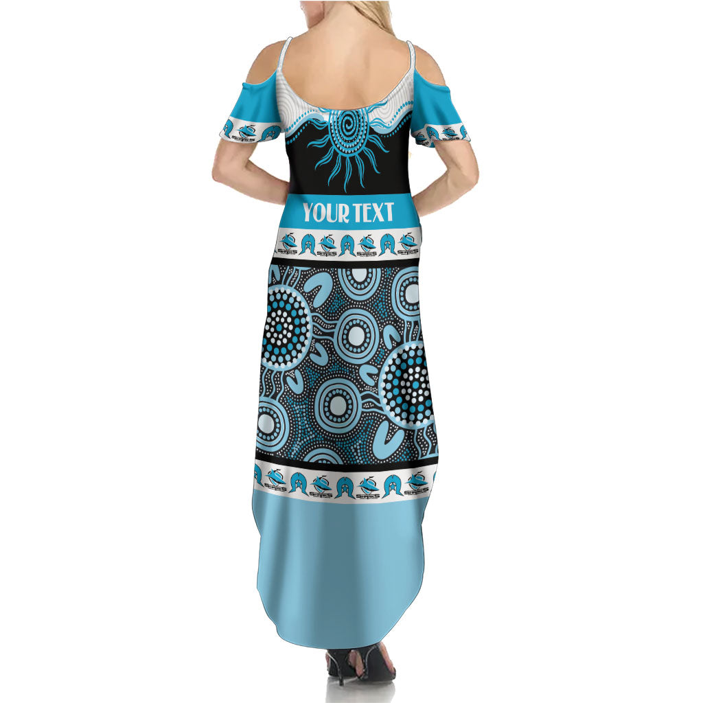 Sharks NAIDOC Week Personalised Family Matching Summer Maxi Dress and Hawaiian Shirt Aboriginal Torres Strait Islanders Vibe