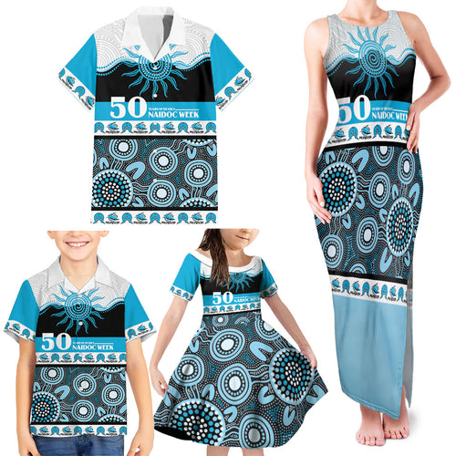 Sharks NAIDOC Week Personalised Family Matching Tank Maxi Dress and Hawaiian Shirt Aboriginal Torres Strait Islanders Vibe