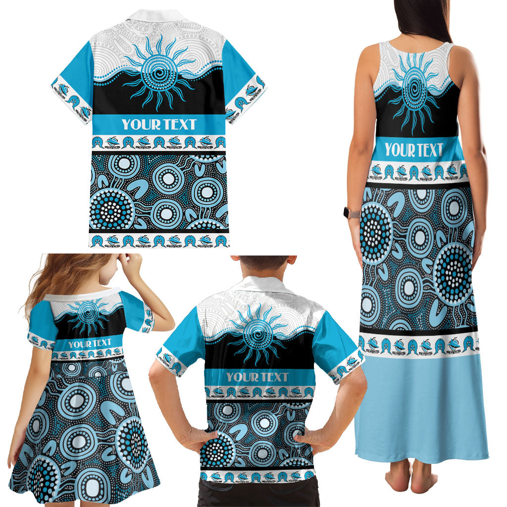 Sharks NAIDOC Week Personalised Family Matching Tank Maxi Dress and Hawaiian Shirt Aboriginal Torres Strait Islanders Vibe