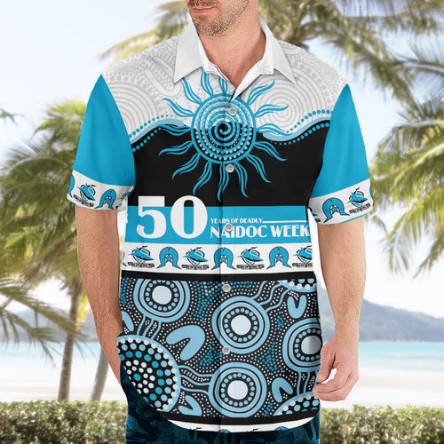 Sharks NAIDOC Week Personalised Hawaiian Shirt Aboriginal Torres Strait Islanders Vibe
