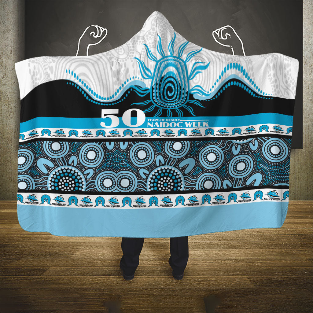 Sharks NAIDOC Week Hooded Blanket Aboriginal Torres Strait Islanders Vibe