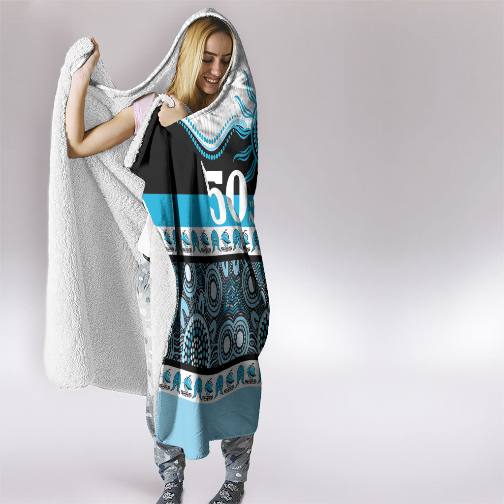 Sharks NAIDOC Week Hooded Blanket Aboriginal Torres Strait Islanders Vibe