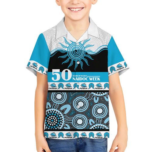 Sharks NAIDOC Week Personalised Kid Hawaiian Shirt Aboriginal Torres Strait Islanders Vibe