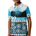 Sharks NAIDOC Week Personalised Kid Polo Shirt Aboriginal Torres Strait Islanders Vibe