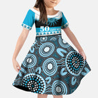 Sharks NAIDOC Week Personalised Kid Short Sleeve Dress Aboriginal Torres Strait Islanders Vibe