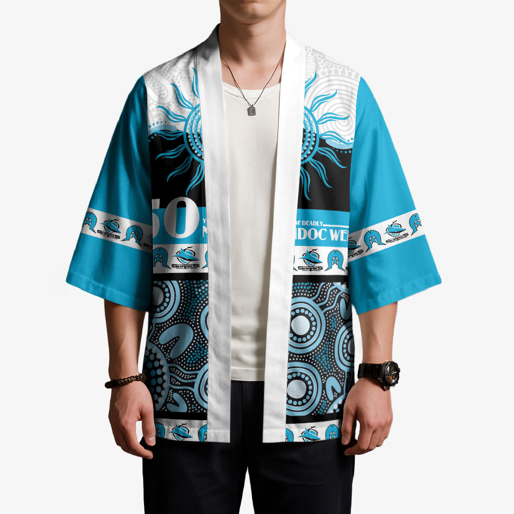 Sharks NAIDOC Week Personalised Kimono Aboriginal Torres Strait Islanders Vibe
