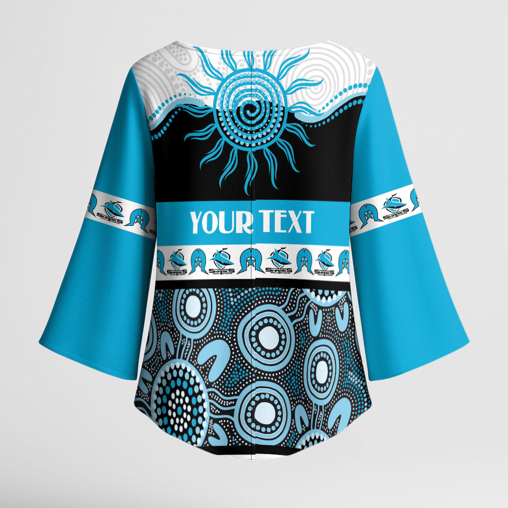 Sharks NAIDOC Week Personalised Kimono Sleeve Blouse Aboriginal Torres Strait Islanders Vibe