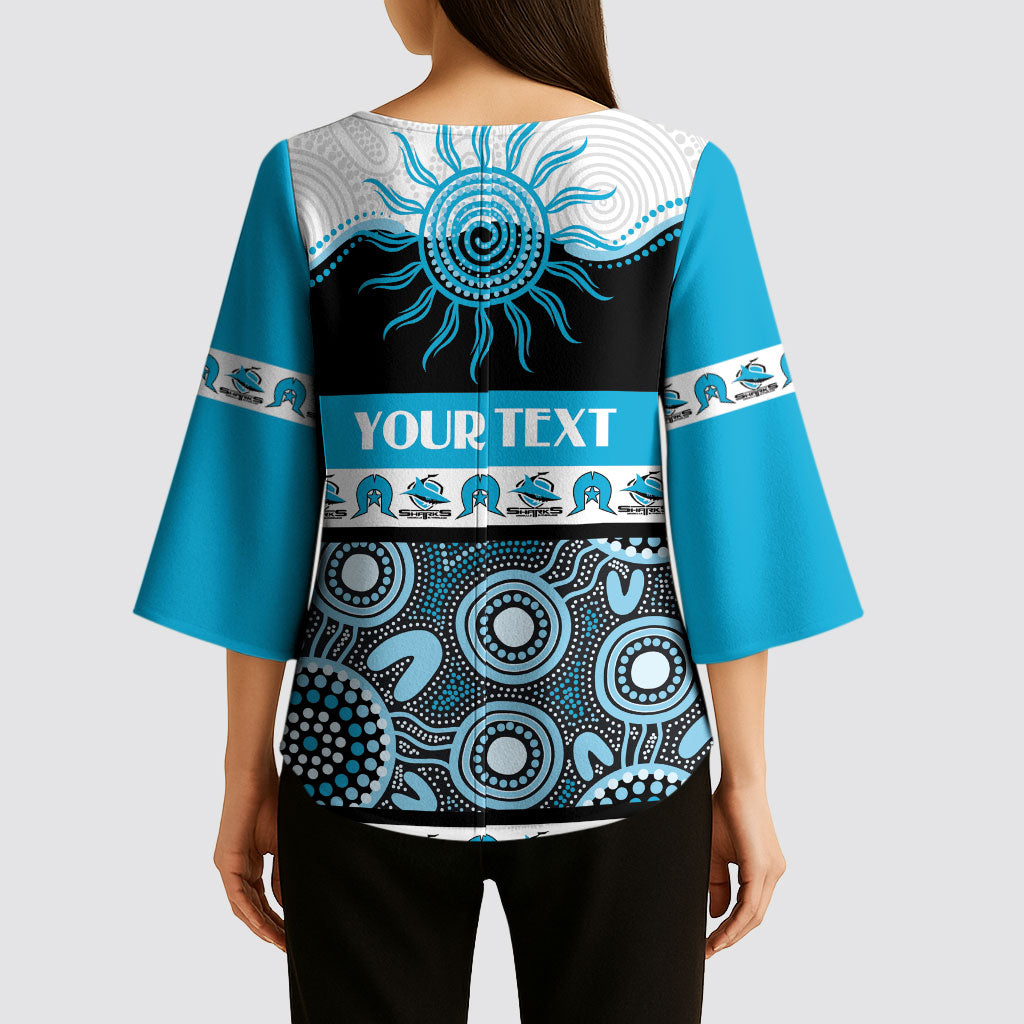 Sharks NAIDOC Week Personalised Kimono Sleeve Blouse Aboriginal Torres Strait Islanders Vibe