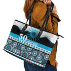 Sharks NAIDOC Week Leather Tote Bag Aboriginal Torres Strait Islanders Vibe