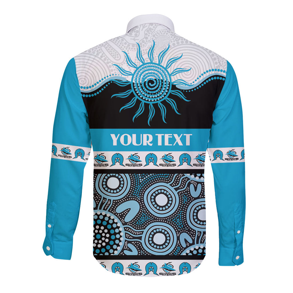 Sharks NAIDOC Week Personalised Long Sleeve Button Shirt Aboriginal Torres Strait Islanders Vibe