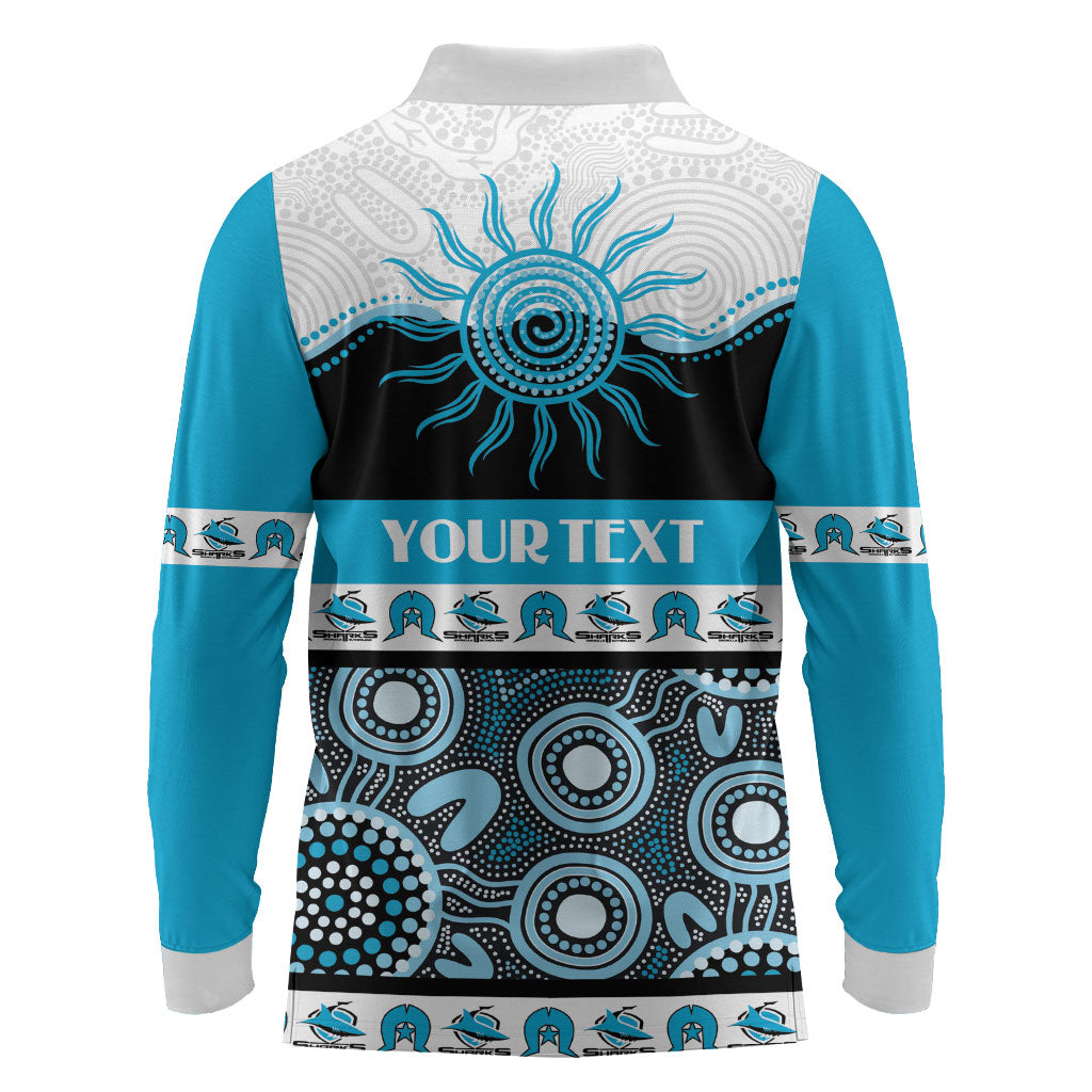 Sharks NAIDOC Week Personalised Long Sleeve Polo Shirt Aboriginal Torres Strait Islanders Vibe
